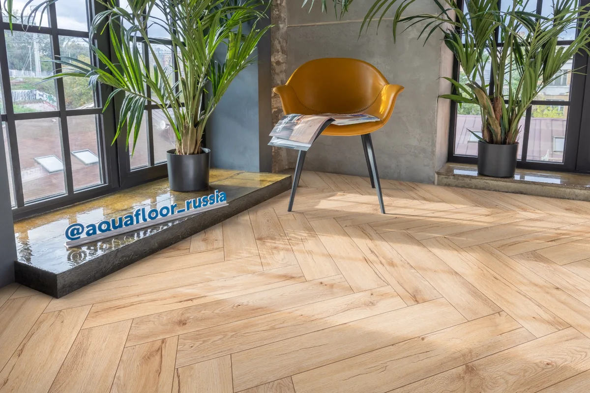 Кварцвиниловая плитка Aquafloor клеевая Parquet Glue AF2513PG венгерская елка 610×122×2,5