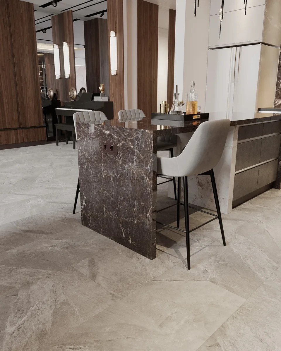 Кварцвиниловый SPC ламинат Vinilam Ceramo Stone Тосканский Камень 91902 940×470×8
