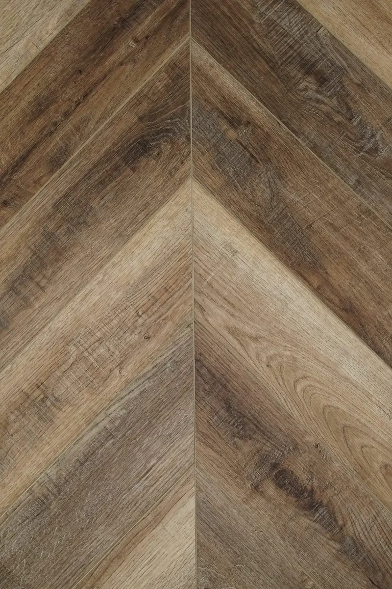 Кварцвиниловый SPC ламинат Damy Floor Chevron Амбуаз DF06-Ch французская елка 600×127×5