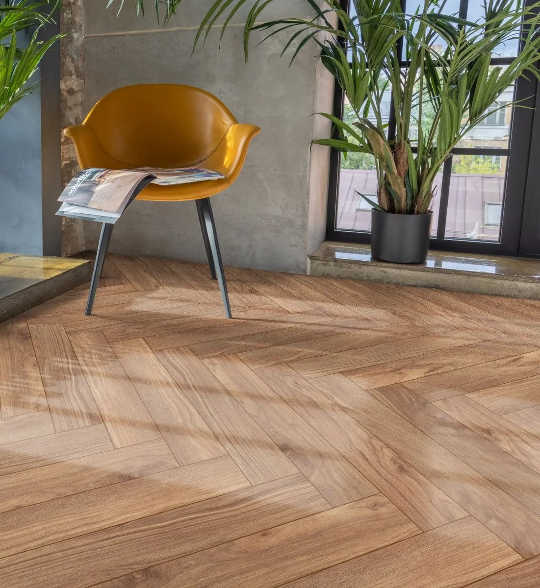 Кварцвиниловый SPC ламинат Aquafloor Parquet Plus AF6023PQN+ венгерская елка 720×120×7