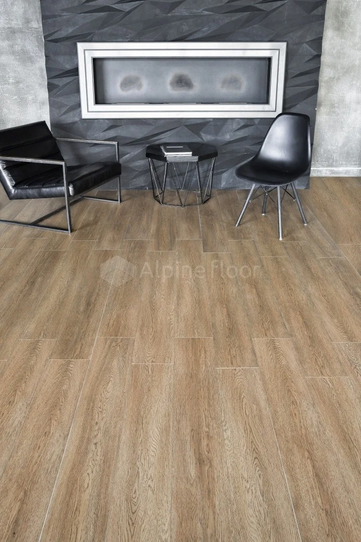 Кварцвиниловый SPC ламинат Alpine Floor Intense Бурый лес ECO 9-3 1220×183×6