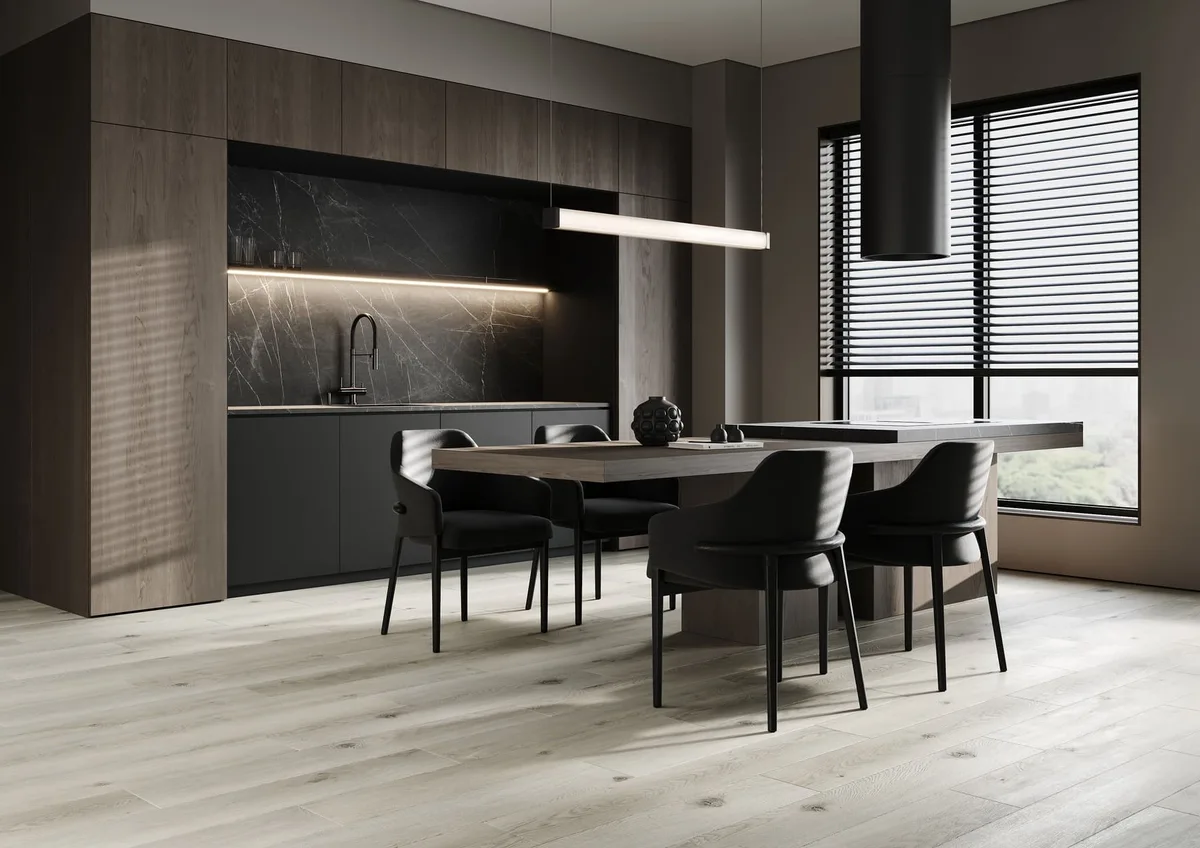 Кварцвиниловый SPC ламинат Fargo Bevel Дуб Нормандия 50-739-05 1220×182×6