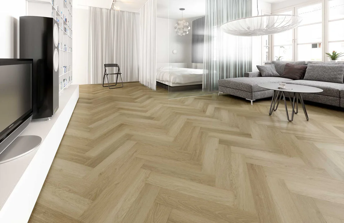 Кварцвиниловый SPC ламинат Fargo Parquet Дуб Норден 33-986-06 венгерская елка 615×123×4