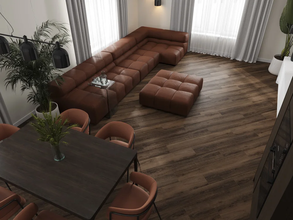 Кварцвиниловый SPC ламинат Cronafloor Grand Sequoia Дуб Обыкновенный 1200×180×5