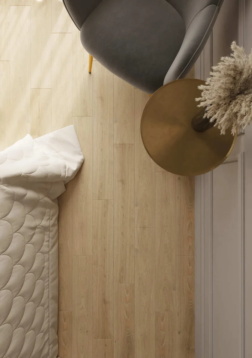 Кварцвиниловый SPC ламинат AlixFloor Natural Line Дуб Бежевый Светлый ALX1550-3 1220×183×5