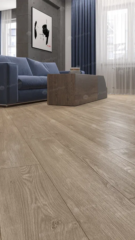 Кварцвиниловая плитка Alpine Floor замковая Sequoia LVT Коньячная ECO 6-2 1219,2×184,2×3,2