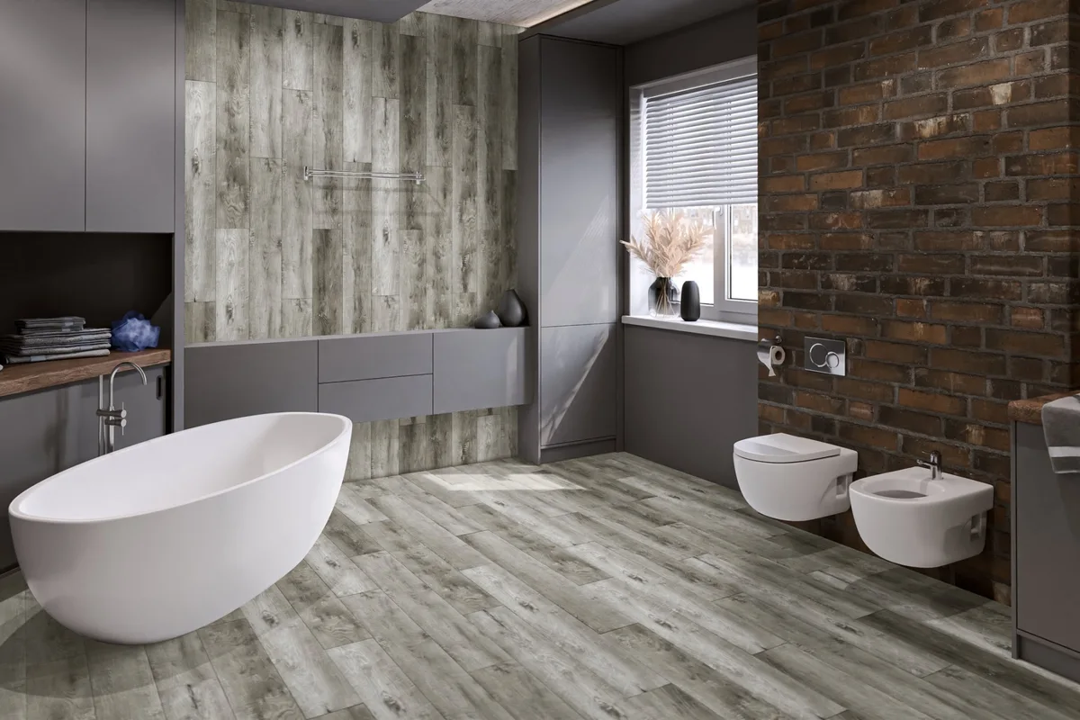 Кварцвиниловый SPC ламинат Damy Floor Family Дуб Рустикальный Cерый TCM369-28 1220×180×4