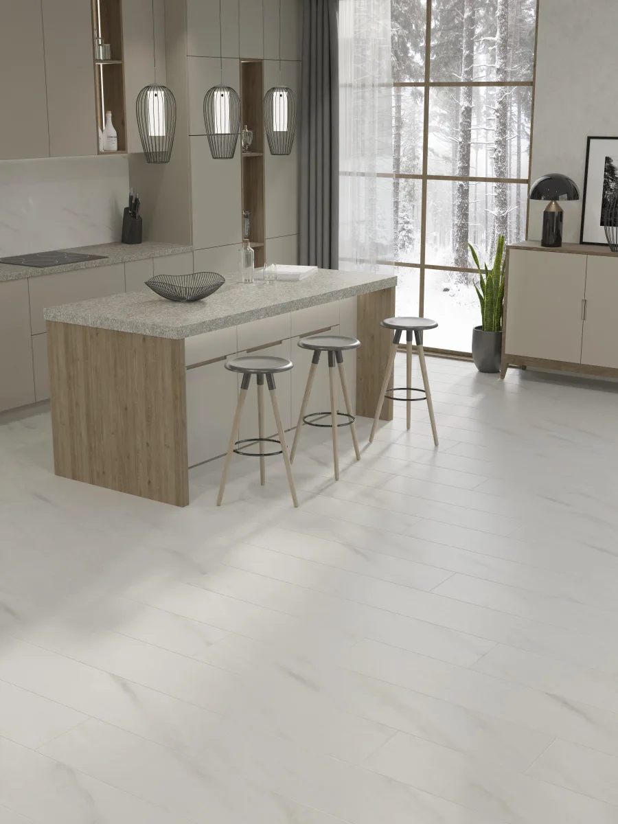 Ламинат Egger Pro Large 8/33 Aqua+ Мрамор Леванте белый EPL245 1292×246×8