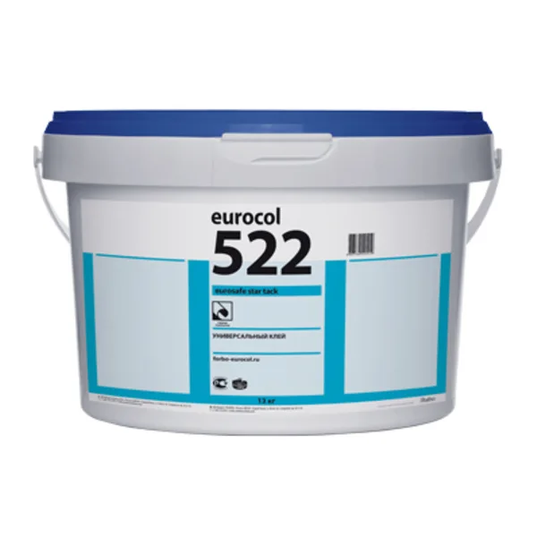 Клей для винилового пола Forbo Eurocol 522 Eurosafe Star Tack водно-дисперсионный 13 кг