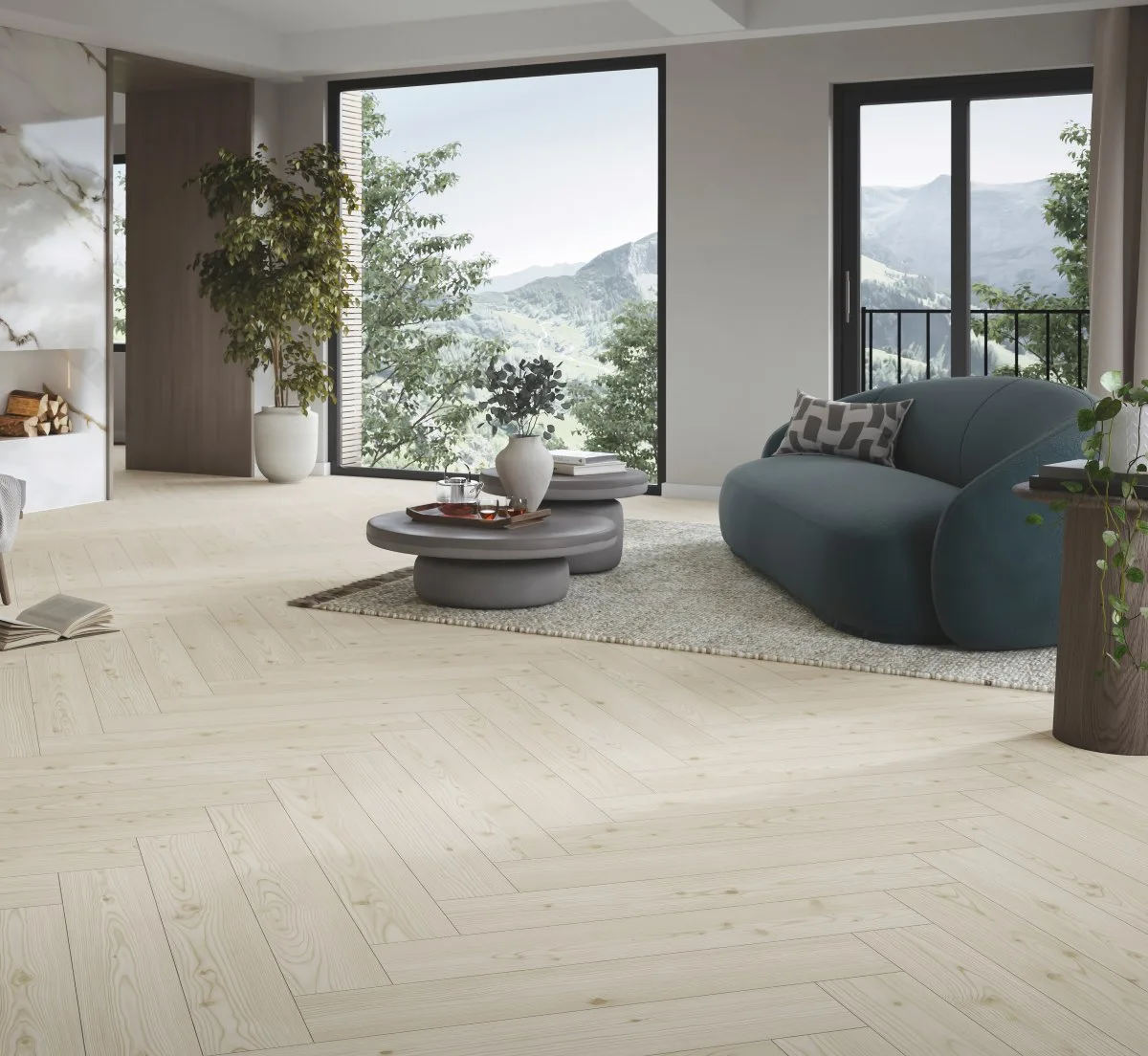 Ламинат Parador Trendtime 3 Лиственница Юкон белая Larch Yukon white 1748751 венгерская елка 858×143×8