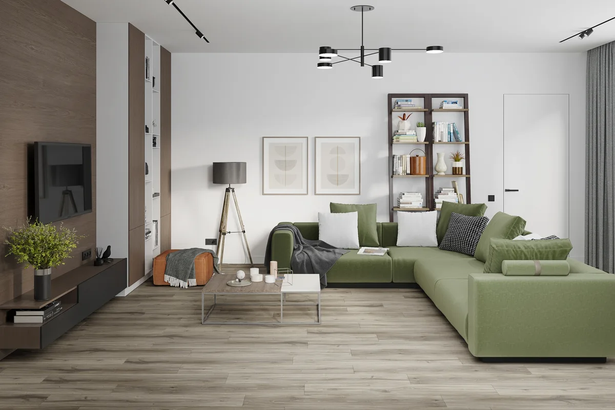 Кварцвиниловая плитка Damy Floor клеевая Family LVT Дуб Натуральный 6607-9-LVT 1227×187×2,5