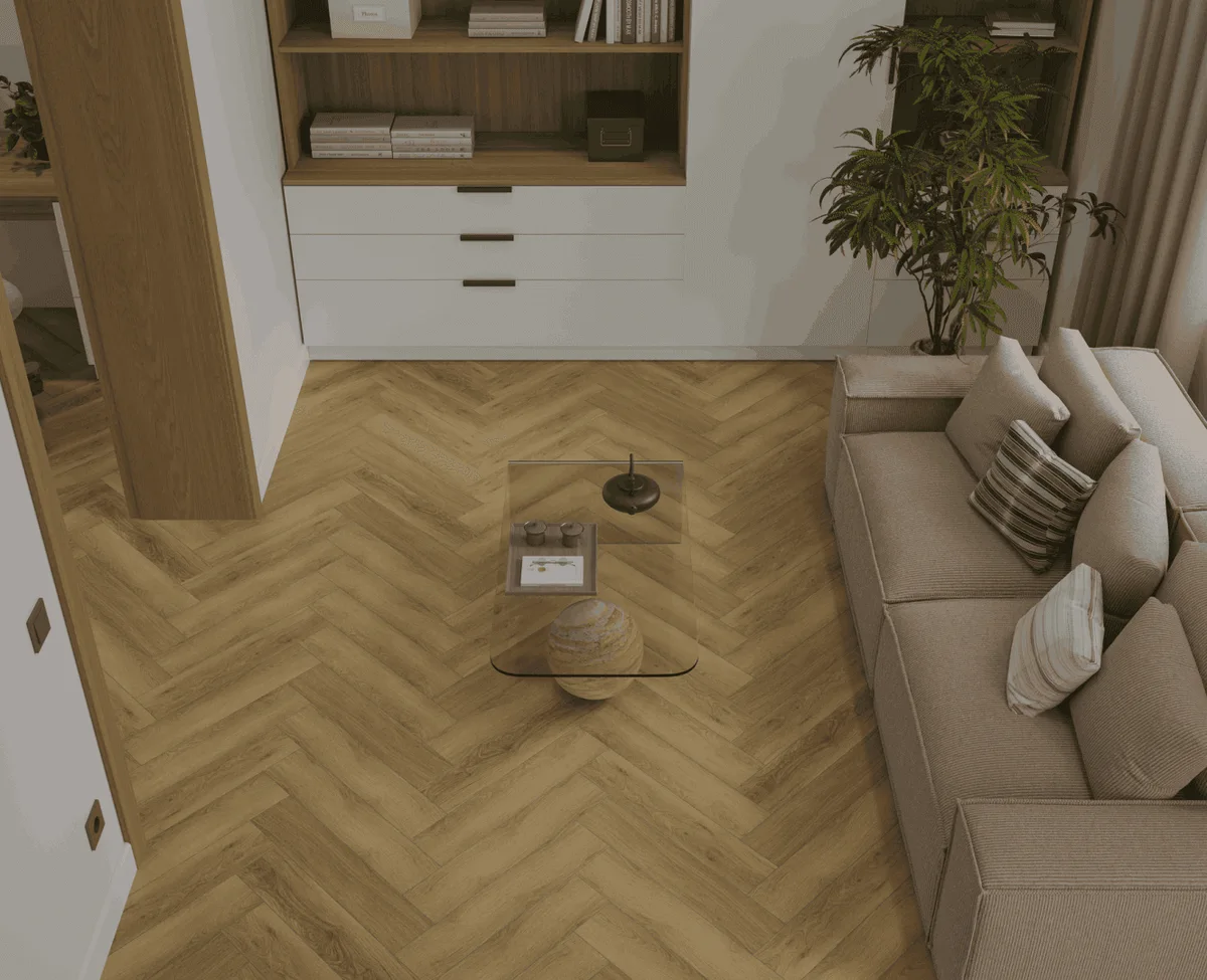 Кварцвиниловый SPC ламинат Alpine Floor Титан Паркет Антей ECO 29-11-R венгерская елка 600×125×6
