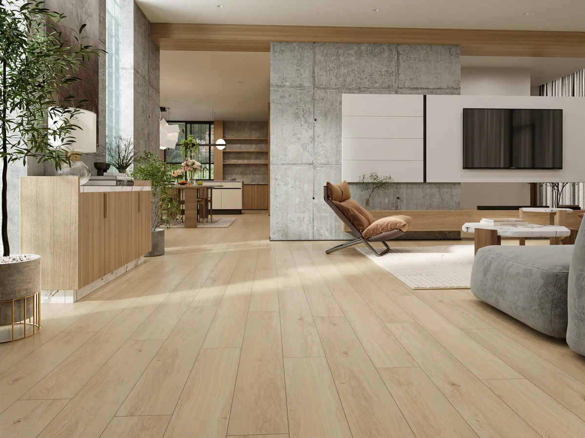 Кварцвиниловый SPC ламинат Evofloor Home Ash Light Ясень Светлый L-20275 1220×183×4