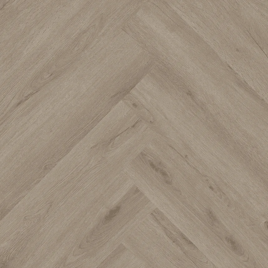 Кварцвиниловый SPC ламинат Invictus Maximus Herringbone River Oak Silt венгерская елка 743×145×5