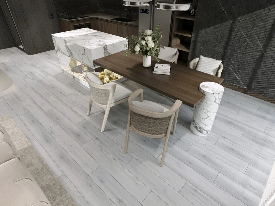 Кварцвиниловый SPC ламинат Evofloor Home Oak Grey Дуб Серый L-20347 1220×183×4