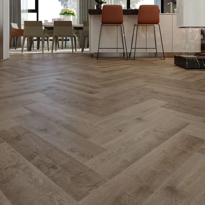 Кварцвиниловый SPC ламинат Evofloor Parguet Click Chestnut Каштан HP 0271 венгерская елка 600×125×4