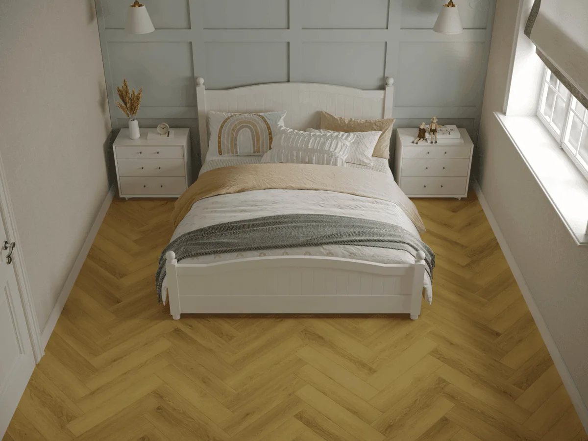 Кварцвиниловая плитка Norland клеевая Parquet S LVT Vivi 1056-10 венгерская елка 590×118×2,5