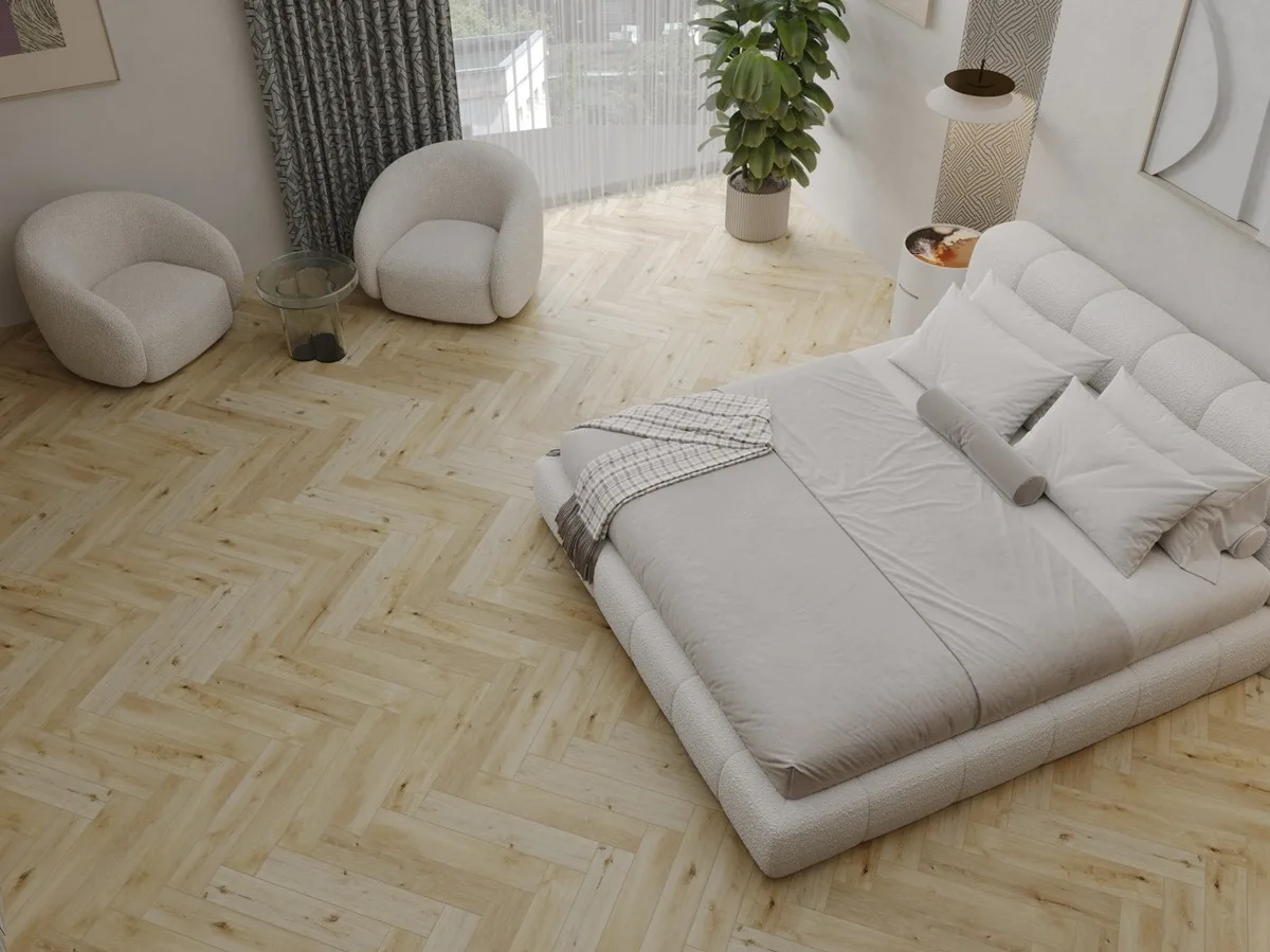 Кварцвиниловый SPC ламинат Cronafloor Herringbone 2.0 Дуб Ренн H014 венгерская елка 640×128×4,5