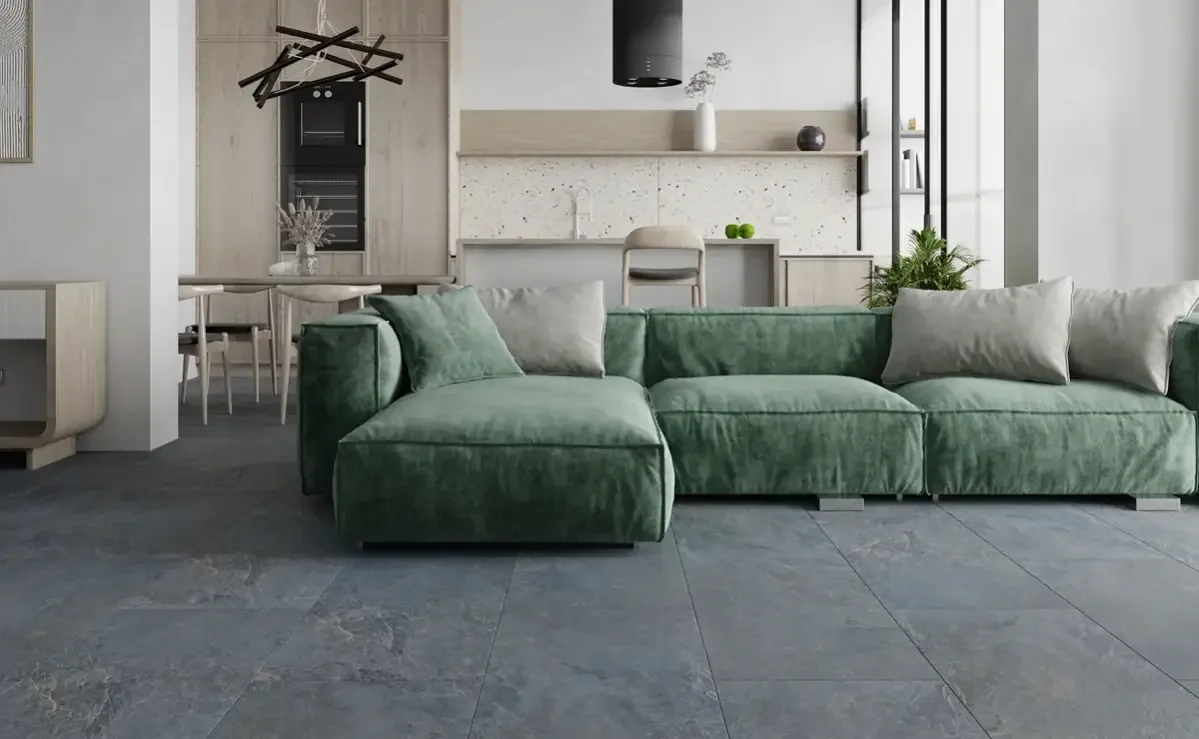 Кварцвиниловая плитка Vinilam клеевая Ceramo Stone Glue Мальтийский Базальт 91907 950×475×2,5
