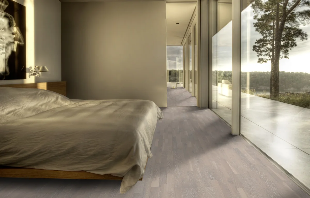 Паркетная доска Kahrs Гармония Дуб Известняк Limestone 153N0BEK0WKW240 Lively 2423×200×15