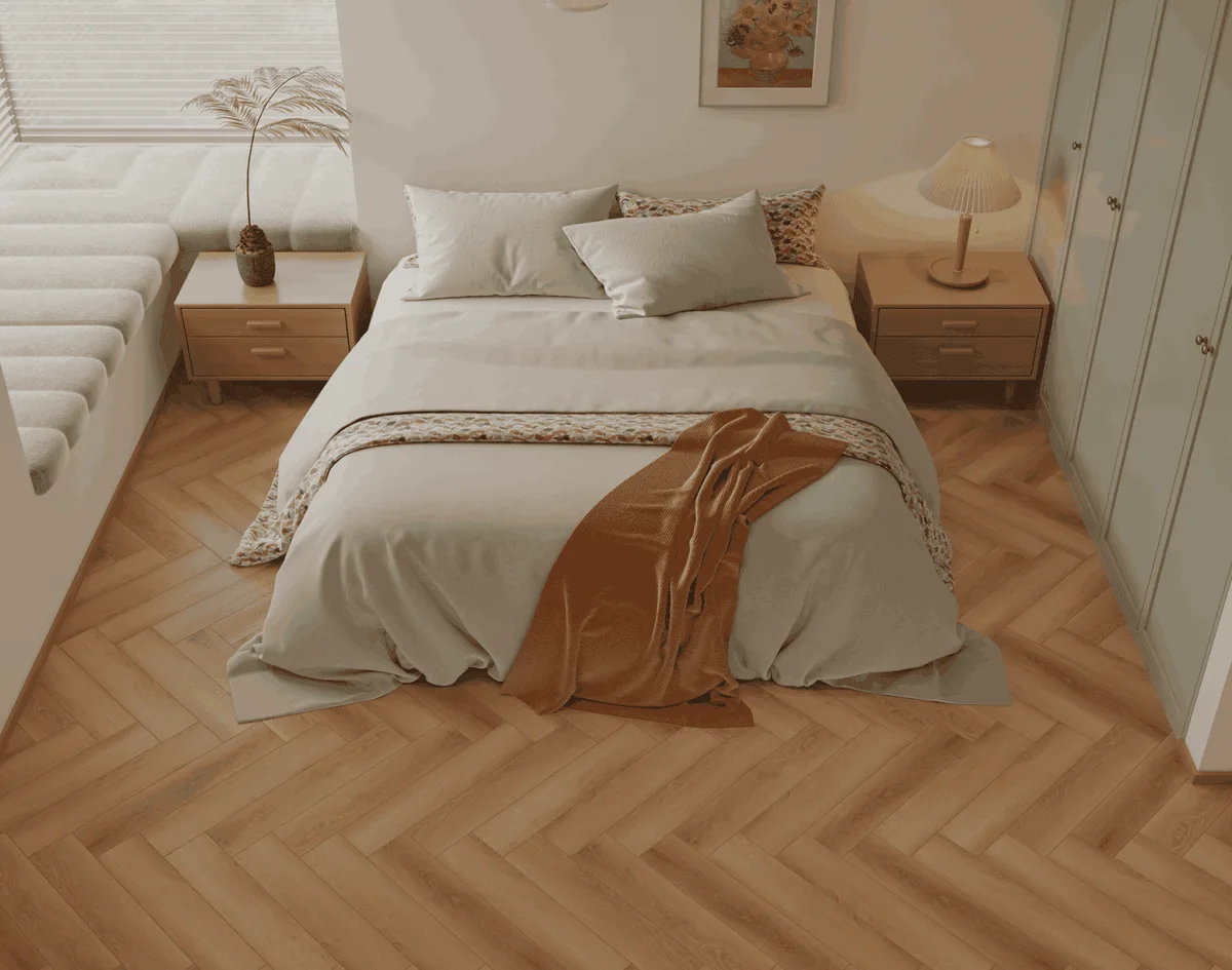 Кварцвиниловый SPC ламинат Alpine Floor Титан Паркет Тантал ECO 29-10-R венгерская елка 600×125×6